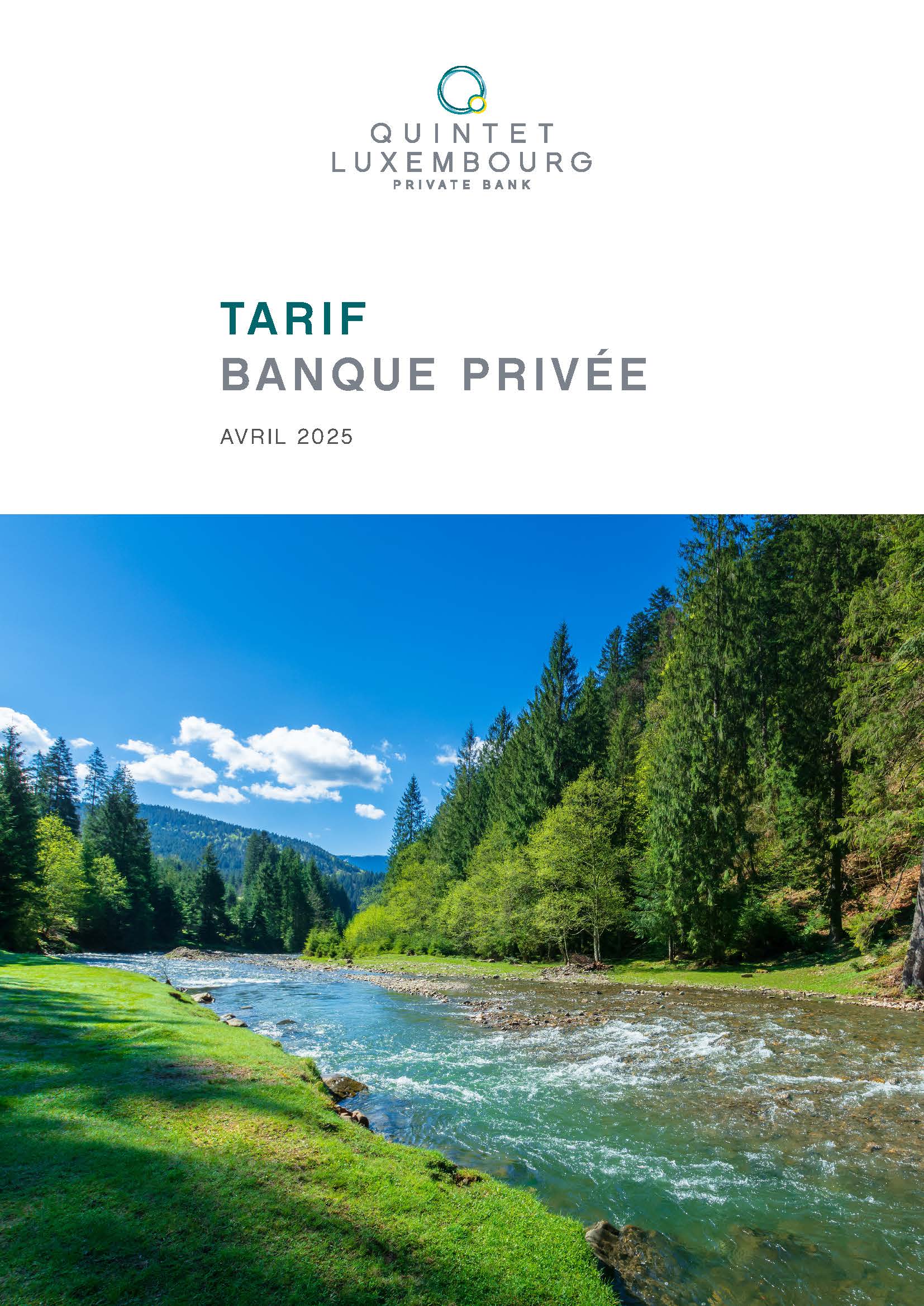 Quintet Fee Schedule 04 2025 Cover FR