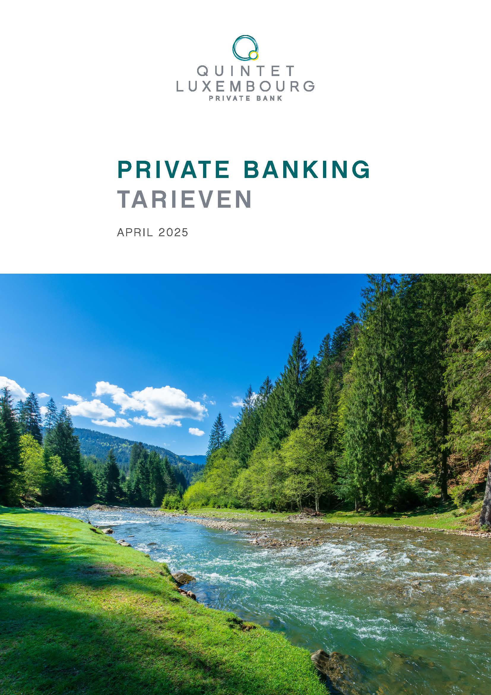 Quintet Fee Schedule 04 2025 Cover NL